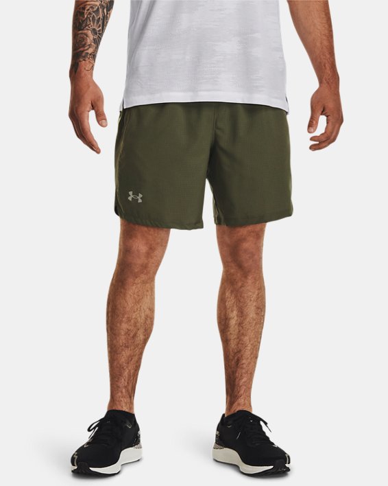 Men's UA Launch 7'' Graphic Shorts in Green image number 0